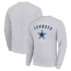 Dallas Cowboys Starter Team Logo Pullover Sweatshirt Heather Gray