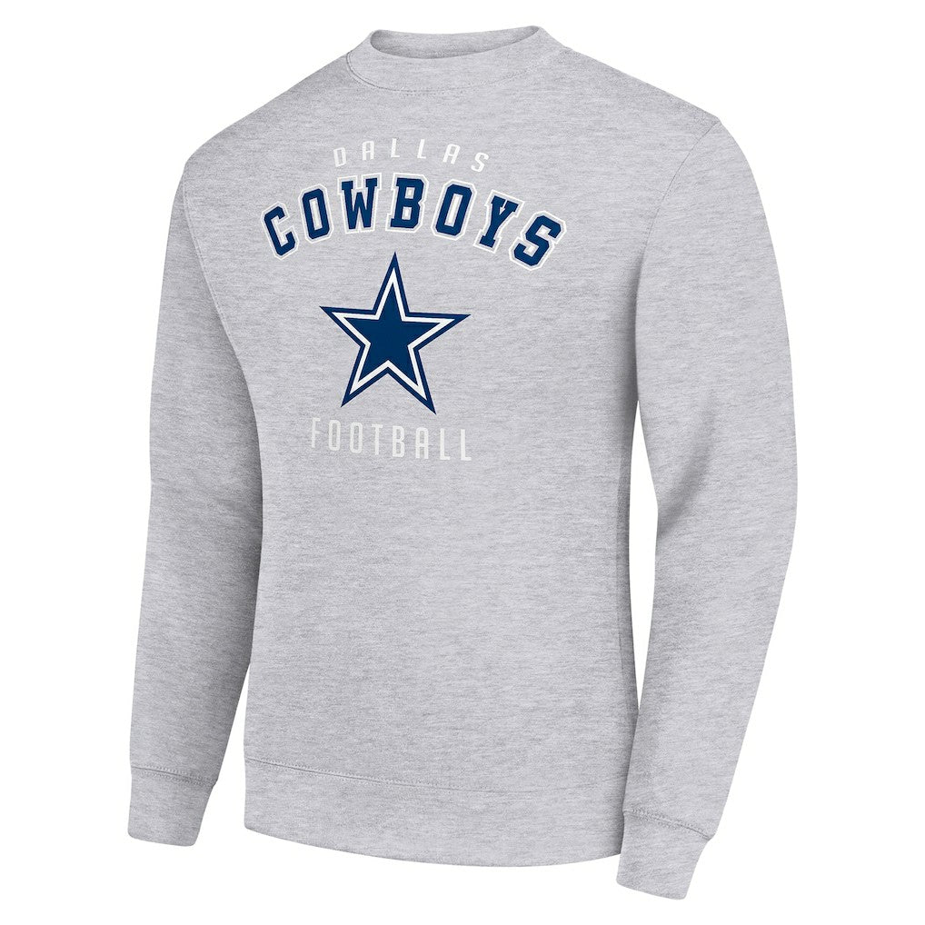 Dallas Cowboys Starter Team Logo Pullover Sweatshirt Heather Gray