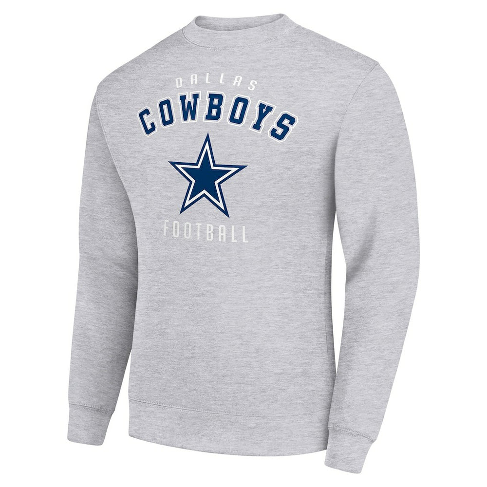 Dallas Cowboys Starter Team Logo Pullover Sweatshirt Heather Gray