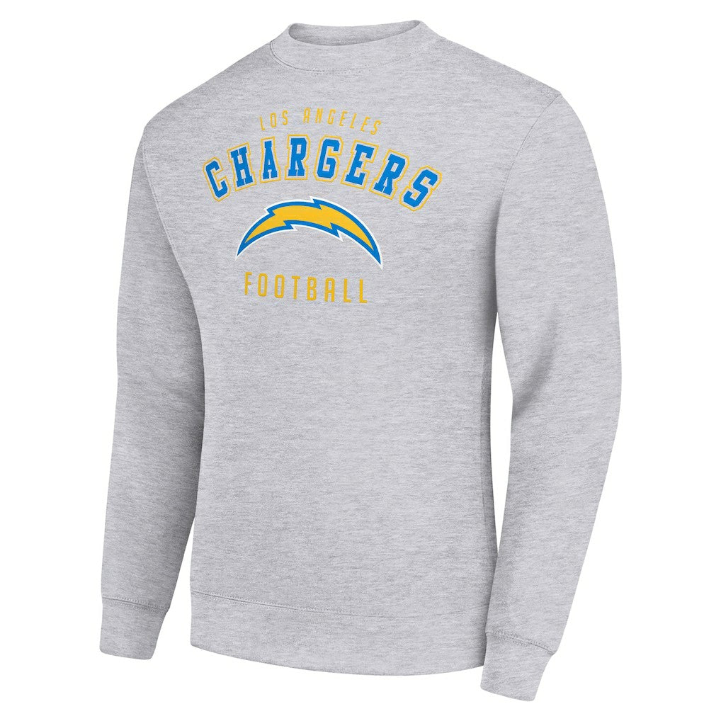 Los Angeles Chargers Starter Team Logo Pullover Sweatshirt Heather Gray