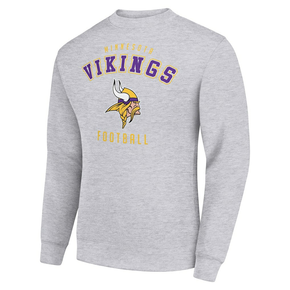 Minnesota Vikings Starter Team Logo Pullover Sweatshirt Heather Gray