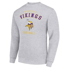 Minnesota Vikings Starter Team Logo Pullover Sweatshirt Heather Gray
