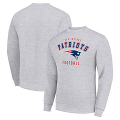 New England Patriots Starter Team Logo Pullover Sweatshirt Heather Gray