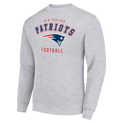 New England Patriots Starter Team Logo Pullover Sweatshirt Heather Gray