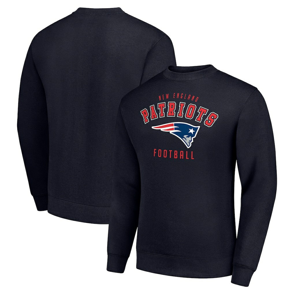 New England Patriots Starter Team Logo Pullover Sweatshirt Navy