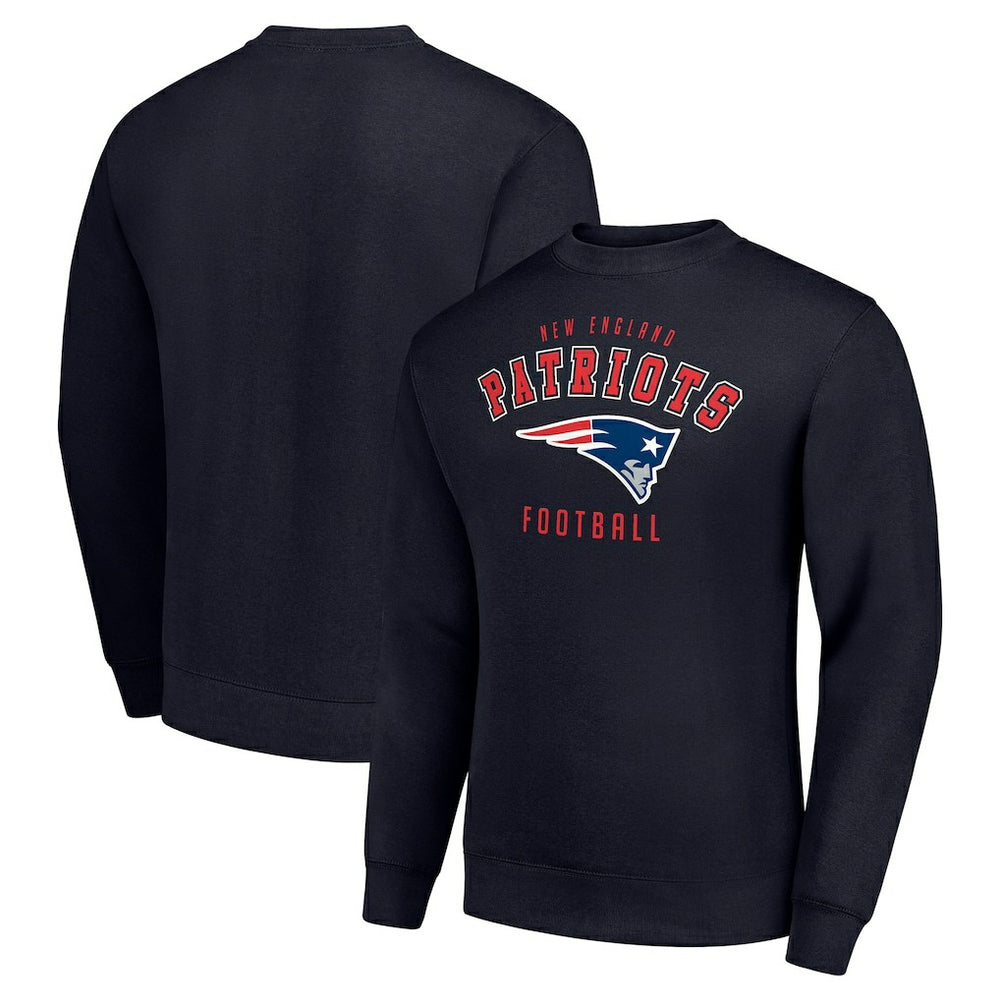New England Patriots Starter Team Logo Pullover Sweatshirt Navy