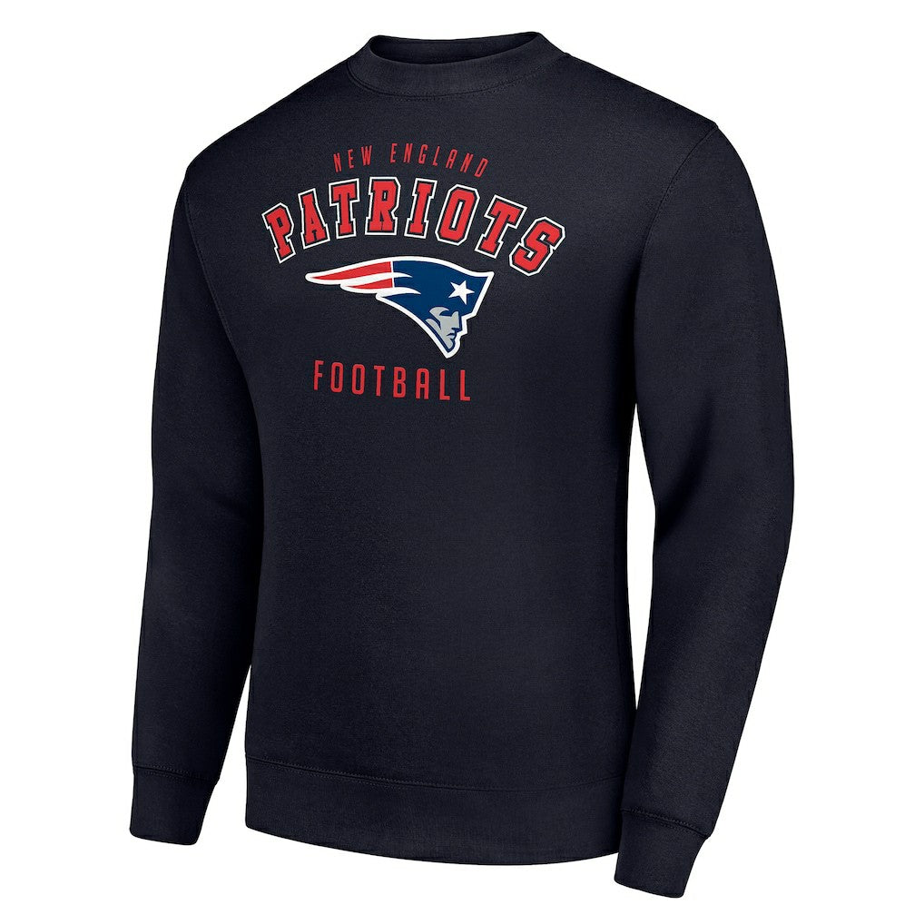 New England Patriots Starter Team Logo Pullover Sweatshirt Navy