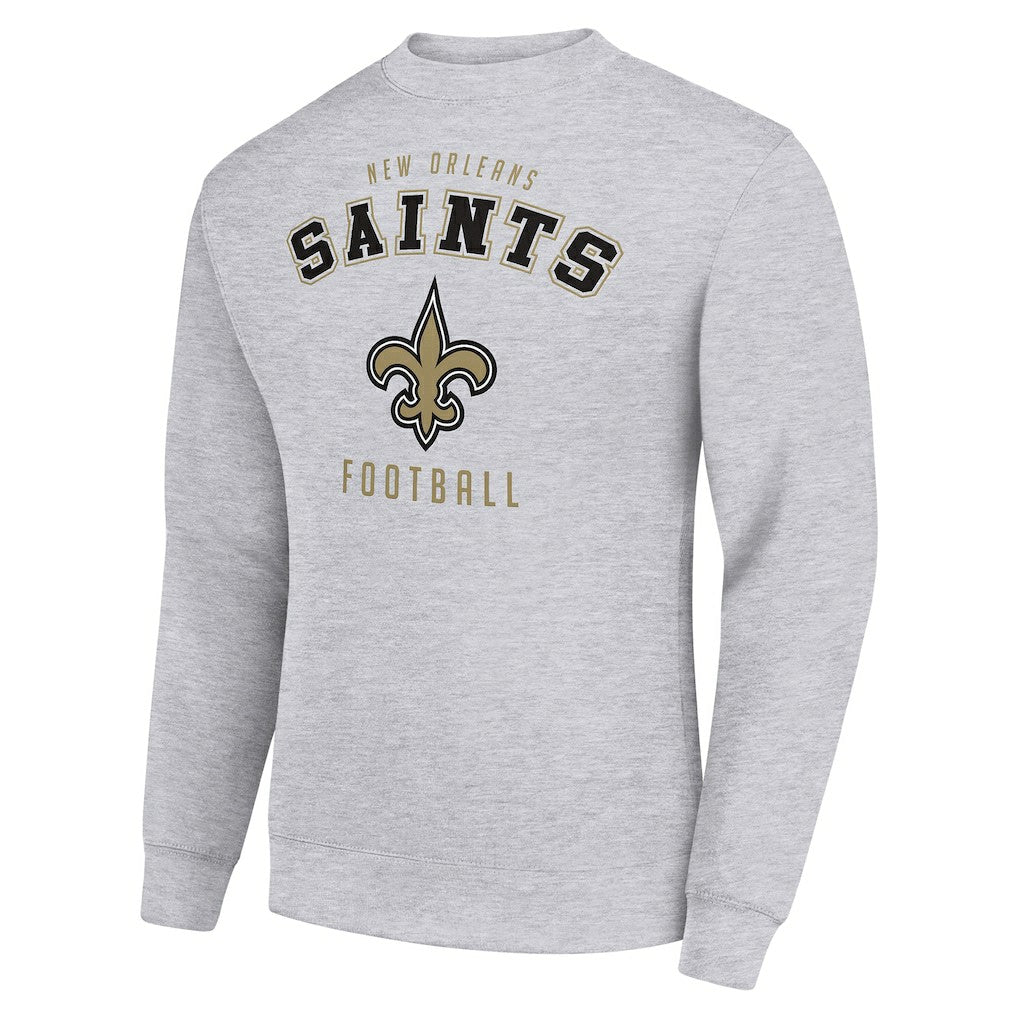 New Orleans Saints Starter Team Logo Pullover Sweatshirt Heather Gray
