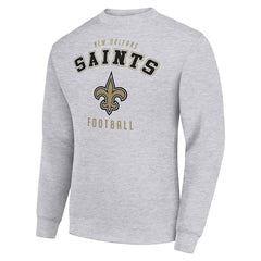 New Orleans Saints Starter Team Logo Pullover Sweatshirt Heather Gray