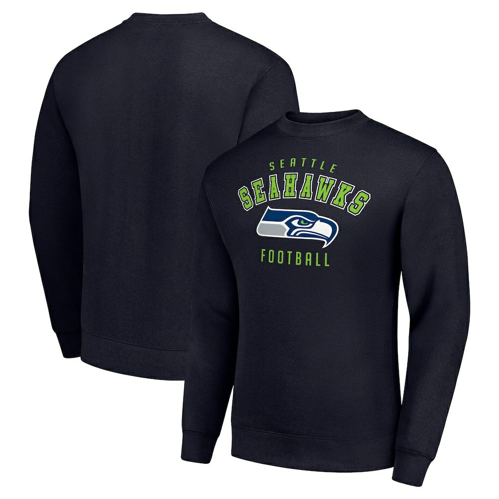 Seattle Seahawks Starter Team Logo Pullover Sweatshirt College Navy