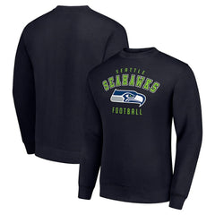 Seattle Seahawks Starter Team Logo Pullover Sweatshirt College Navy