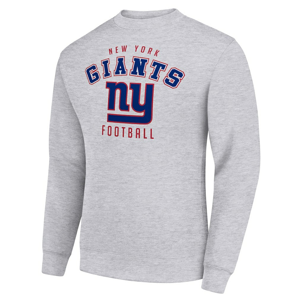 New York Giants Starter Team Logo Pullover Sweatshirt Heather Gray