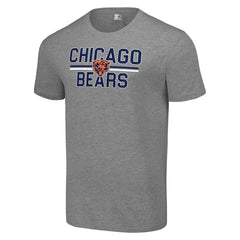 Chicago Bears Starter Team Mesh Print Graphic T-Shirt Heather Gray