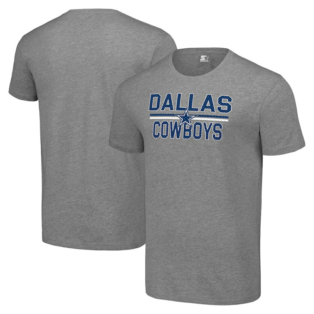Dallas Cowboys Starter Team Mesh Print Graphic T-Shirt Heather Gray