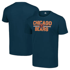 Chicago Bears Starter Team Mesh Print Graphic T-Shirt Navy