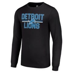 Detroit Lions Starter Team Mesh Print Graphic Long Sleeve T-Shirt Black