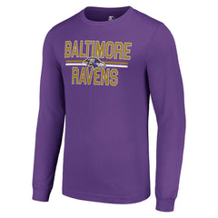 Baltimore Ravens Starter Team Mesh Print Graphic Long Sleeve T-Shirt Purple