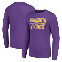 Minnesota Vikings Starter Team Mesh Print Graphic Long Sleeve T-Shirt Purple