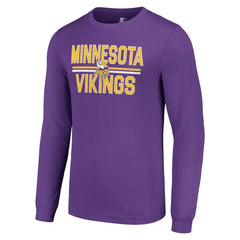 Minnesota Vikings Starter Team Mesh Print Graphic Long Sleeve T-Shirt Purple