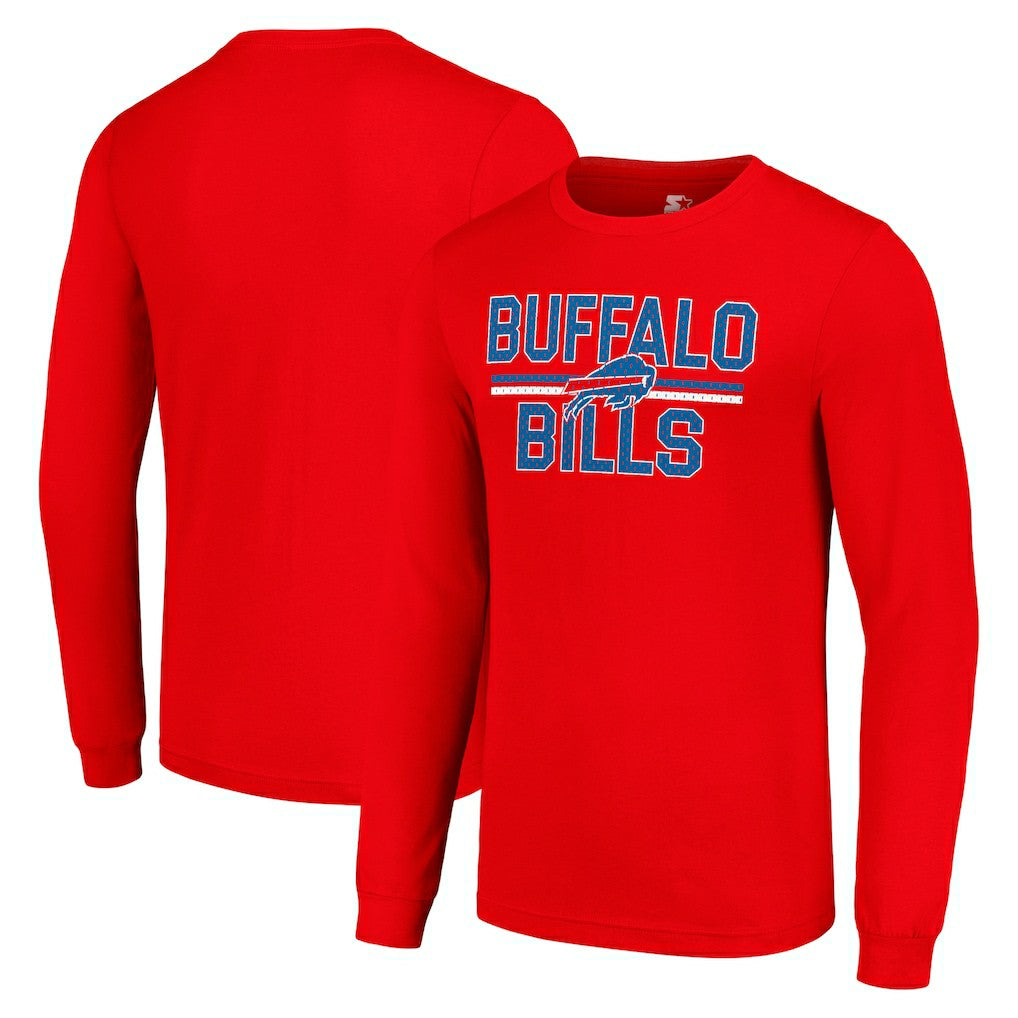 Buffalo Bills Starter Team Mesh Print Graphic Long Sleeve T-Shirt Red