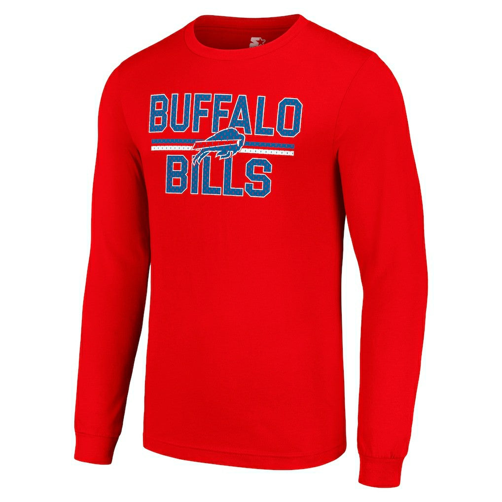Buffalo Bills Starter Team Mesh Print Graphic Long Sleeve T-Shirt Red