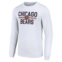 Chicago Bears Starter Team Mesh Print Graphic Long Sleeve T-Shirt White