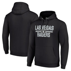 Las Vegas Raiders Starter Unisex Team Mesh Print Graphic Tri-Blend Pullover Hoodie Black