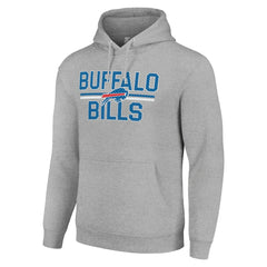 Buffalo Bills Starter Unisex Team Mesh Print Graphic Tri-Blend Pullover Hoodie Heather Gray