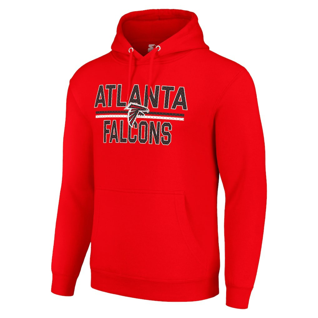 Atlanta Falcons Starter Unisex Team Mesh Print Graphic Tri-Blend Pullover Hoodie Red