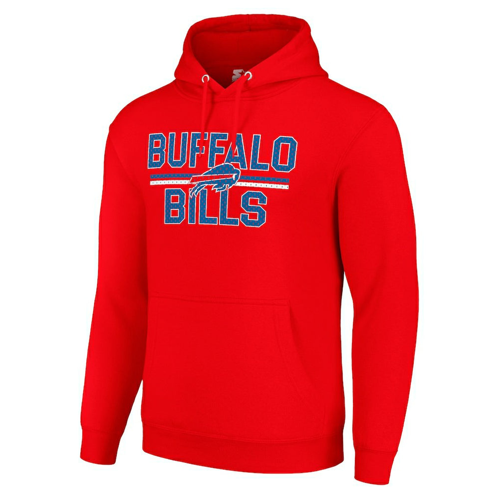 Buffalo Bills Starter Unisex Team Mesh Print Graphic Tri-Blend Pullover Hoodie Red