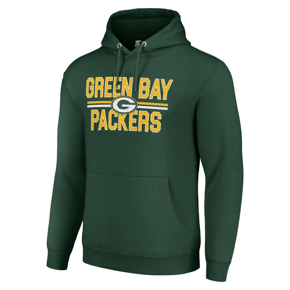 Green Bay Packers Starter Unisex Team Mesh Print Graphic Tri-Blend Pullover Hoodie Green