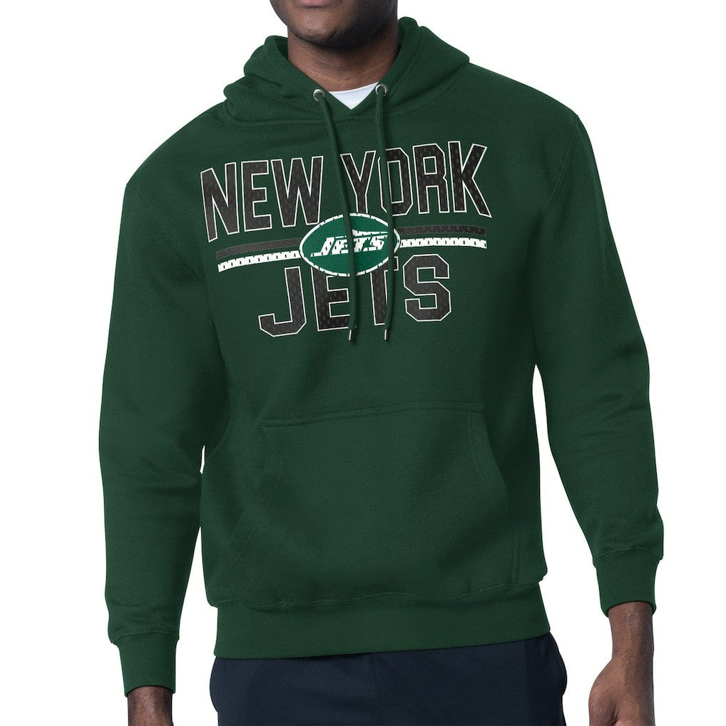 New York Jets Starter Unisex Team Mesh Print Graphic Tri-Blend Pullover Hoodie Green