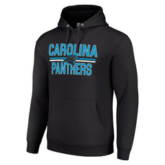 Carolina Panthers Starter Unisex Team Mesh Print Graphic Tri-Blend Pullover Hoodie Black