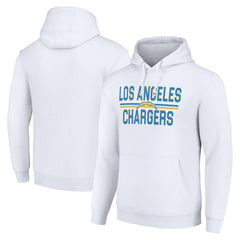Los Angeles Chargers Starter Unisex Team Mesh Print Graphic Tri-Blend Pullover Hoodie White