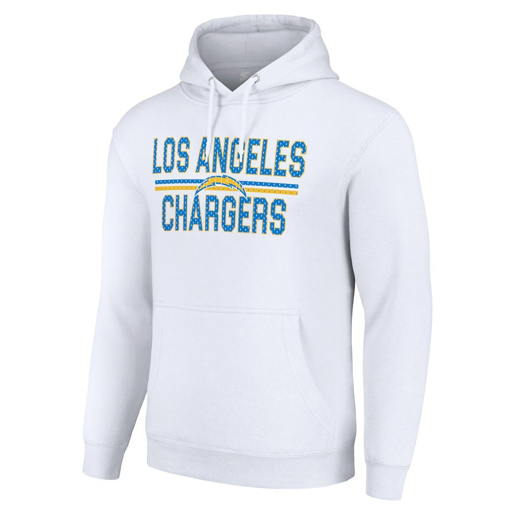 Los Angeles Chargers Starter Unisex Team Mesh Print Graphic Tri-Blend Pullover Hoodie White