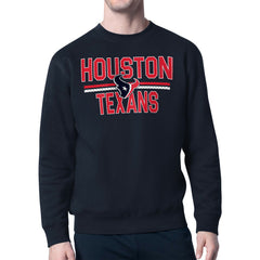 Houston Texans Starter Team Mesh Print Graphic Pullover Sweatshirt Navy