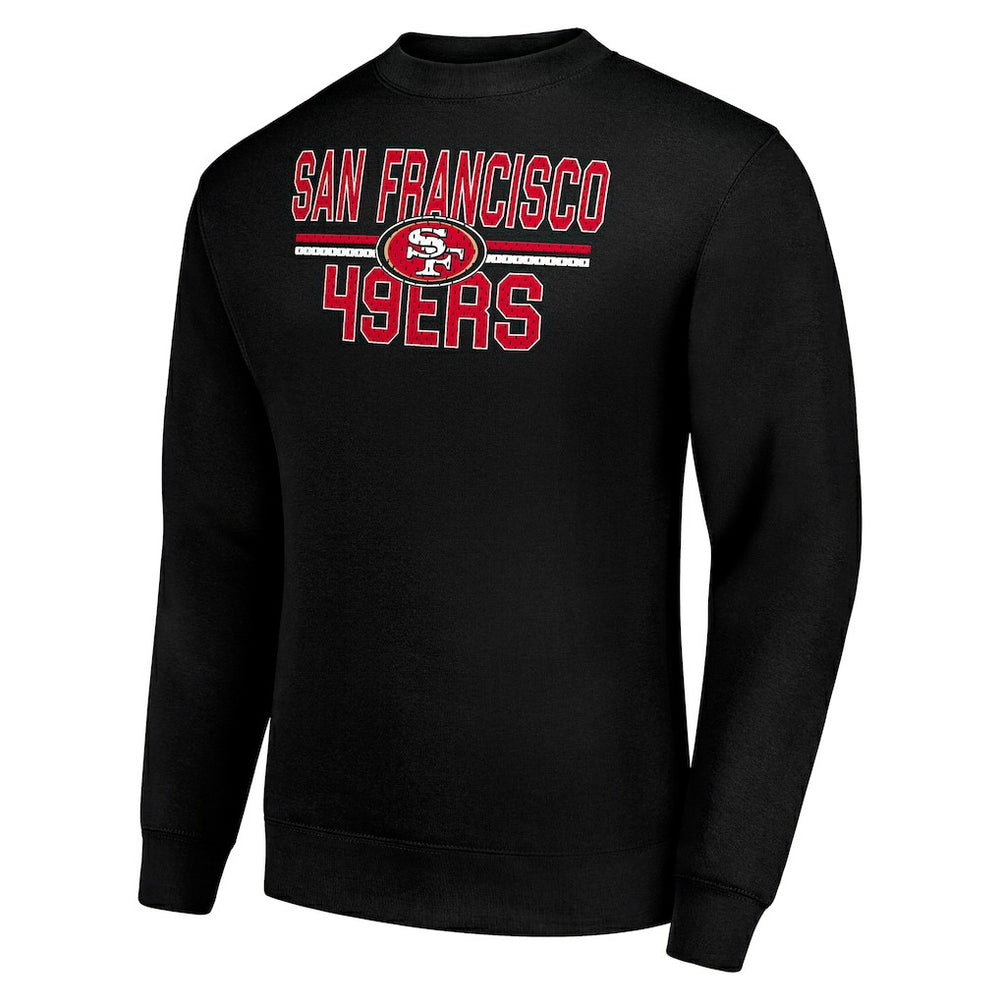 San Francisco 49ers Starter Team Mesh Print Graphic Pullover Sweatshirt Black