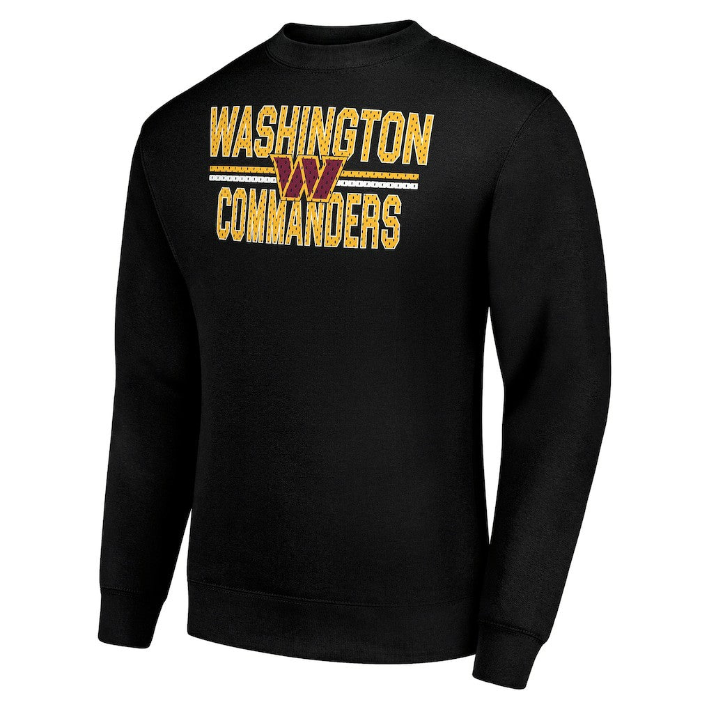 Washington Commanders Starter Team Mesh Print Graphic Pullover Sweatshirt Black
