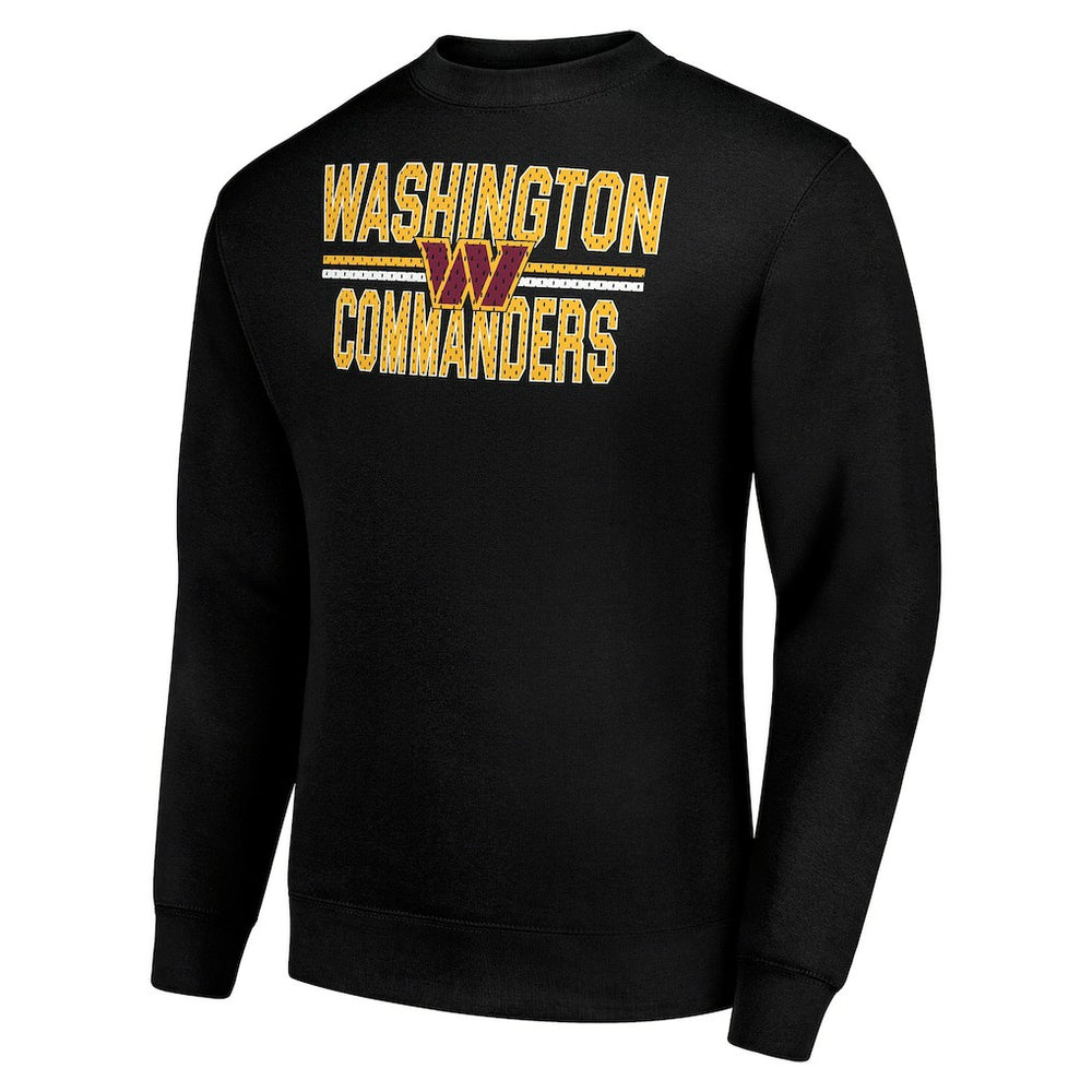 Washington Commanders Starter Team Mesh Print Graphic Pullover Sweatshirt Black