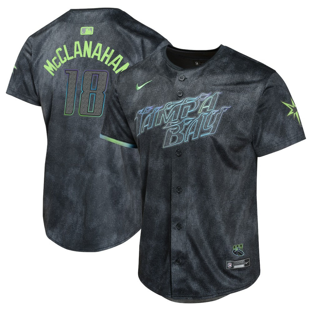 Shane McClanahan Tampa Bay Rays Nike Youth 2024 City Connect Limited Player Jersey - Charcoal - Nike Sale