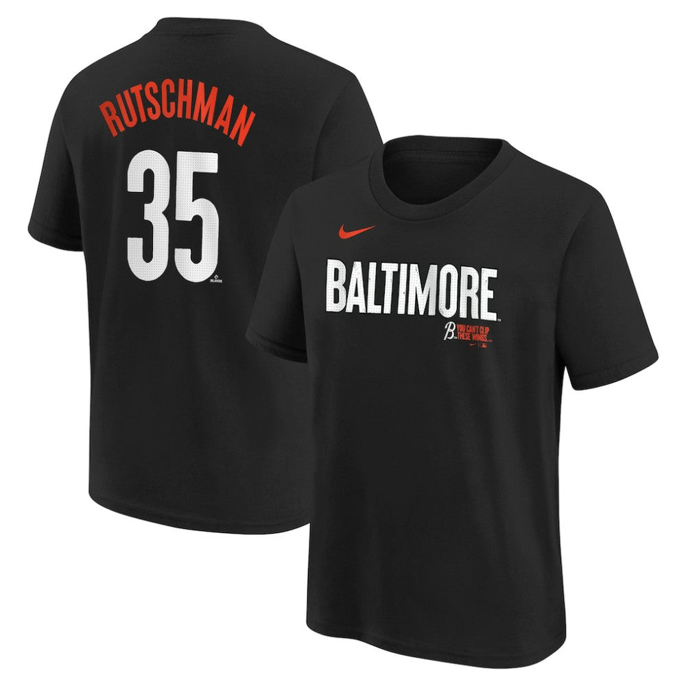 Adley Rutschman Baltimore Orioles Nike Youth Fuse City Connect Name & Number T-Shirt - Black - Nike Online