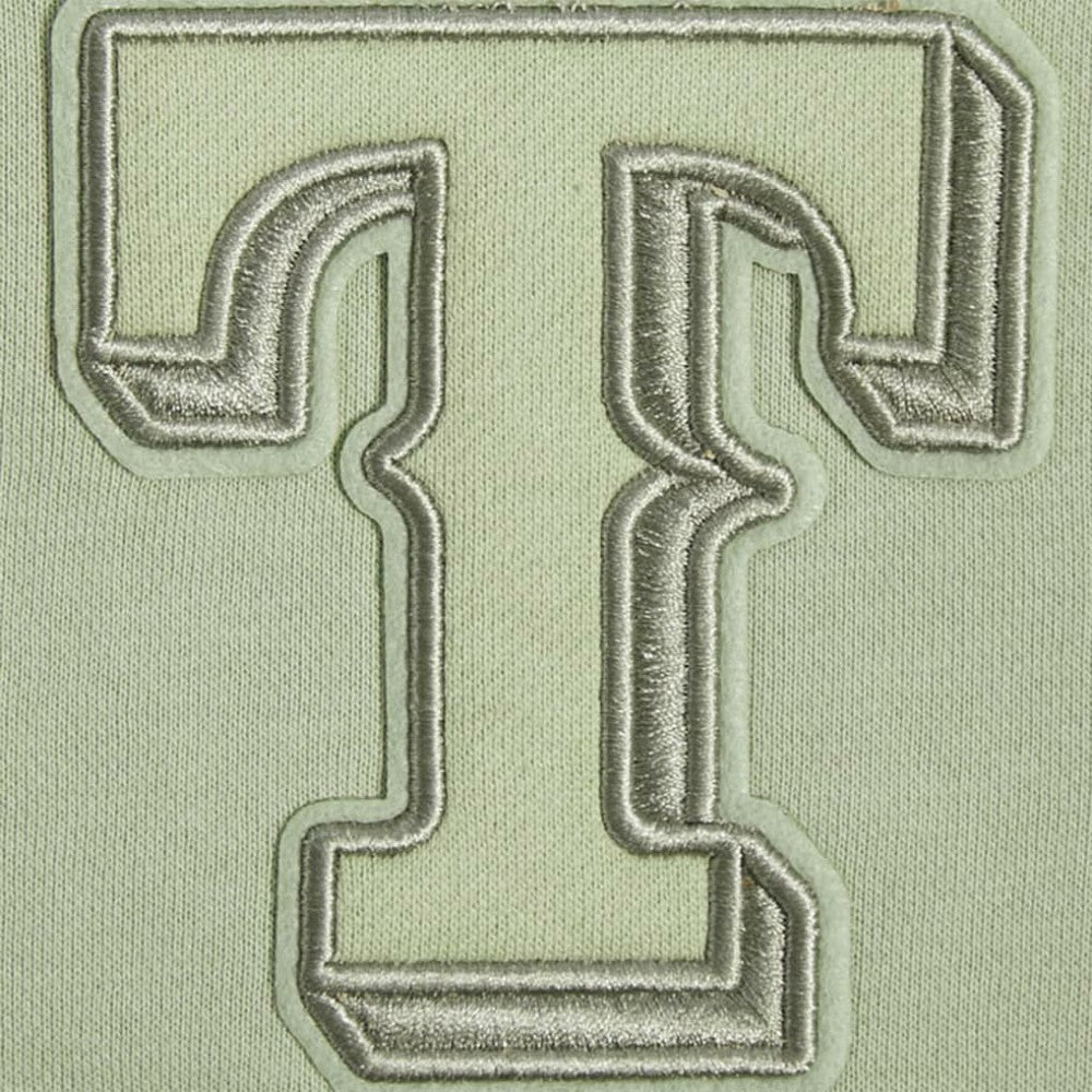 Texas Rangers Pro Standard Women's Neutral Oversized Boxy Cropped Pullover Sweatshirt - Green - MLB Lifestyle