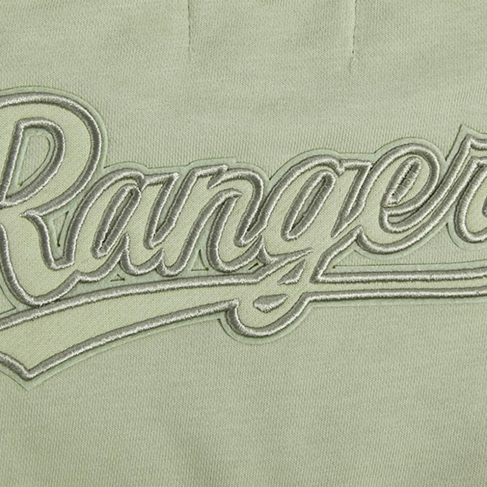 Texas Rangers Pro Standard Women's Neutral Oversized Boxy Cropped Pullover Sweatshirt - Green - MLB Lifestyle