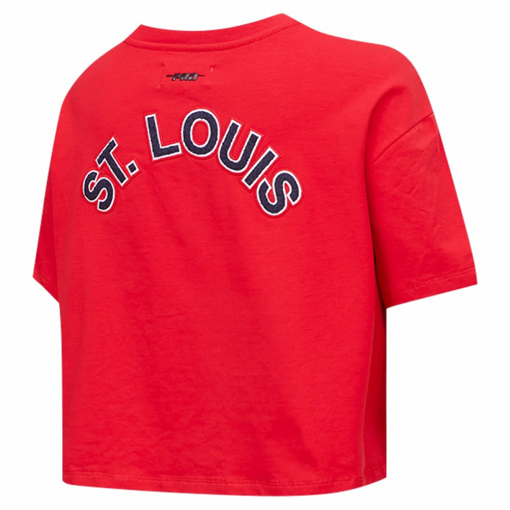 Washington Nationals Pro Standard Women's Classic SJ Cropped Boxy T-Shirt - Red - MLB on Sale