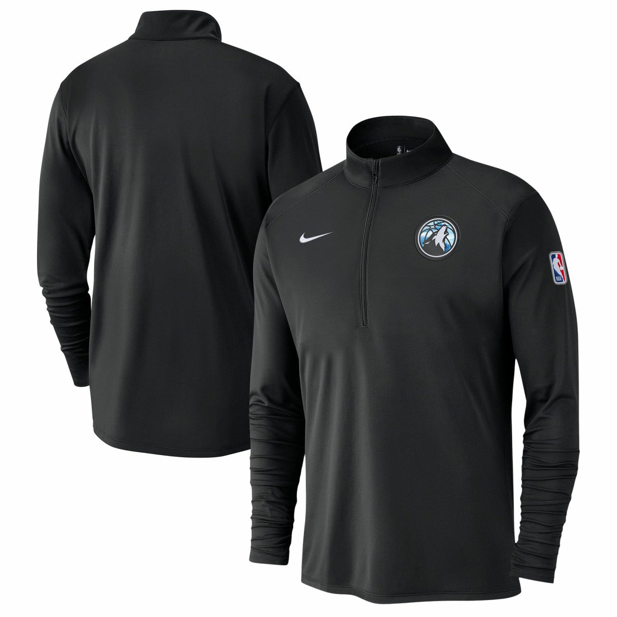 Minnesota Timberwolves 2024/25 City Edition Authentic Coaches Performance Half-Zip Top Black | Nike US
