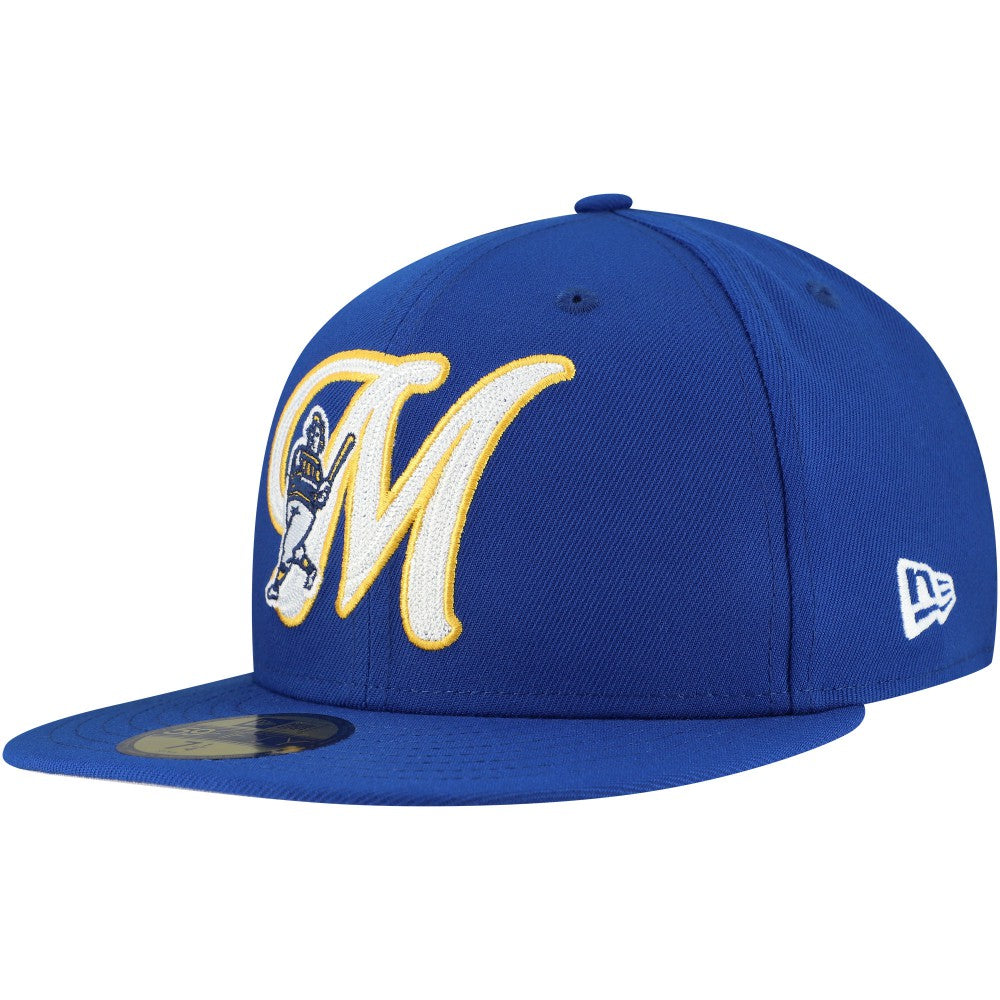 Milwaukee Brewers New Era  Duo Logo 2.0 59FIFTY Fitted Hat - Royal - New Era Lifestyle