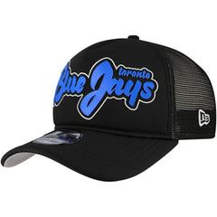 Toronto Blue Jays New Era Retro Bold A-Frame Trucker 9FORTY Adjustable Hat - Black - New Era Online