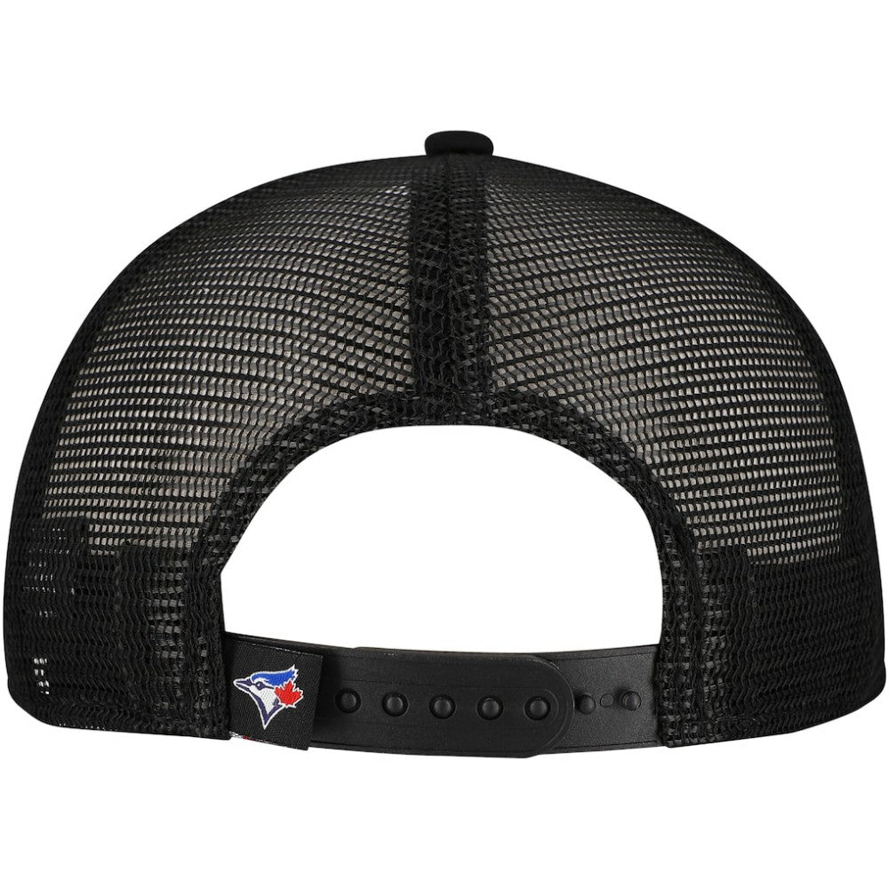 Toronto Blue Jays New Era Retro Bold A-Frame Trucker 9FORTY Adjustable Hat - Black - New Era Online