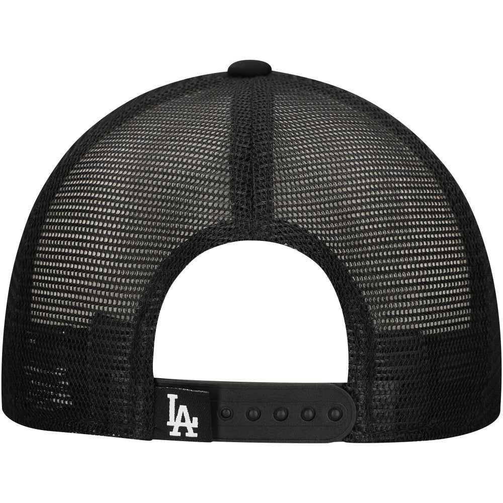 Los Angeles Dodgers New Era Retro Bold A-Frame Trucker 9FORTY Adjustable Hat - Black - New Era on Sale