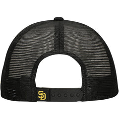 San Diego Padres New Era Retro Bold A-Frame Trucker 9FORTY Adjustable Hat - Black - New Era Sale